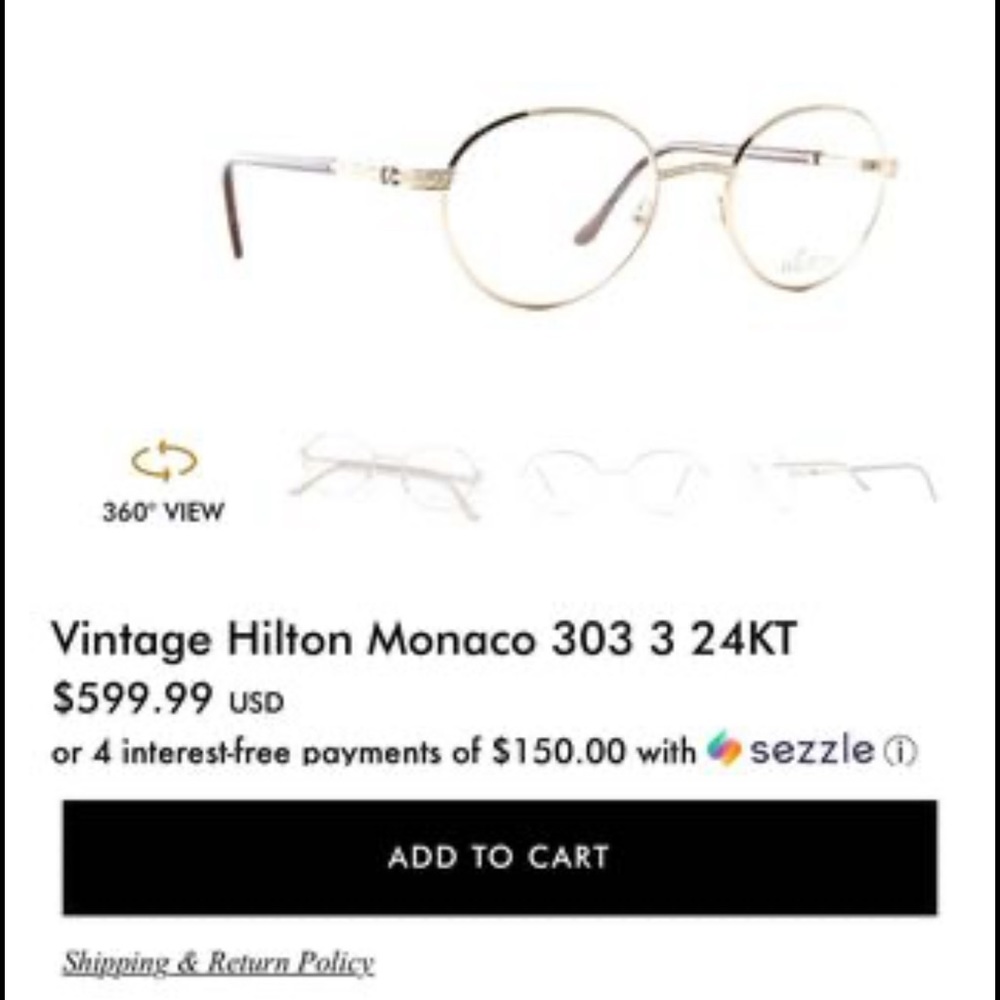 VINTAGE HILTON MONACO 303 3 24KT